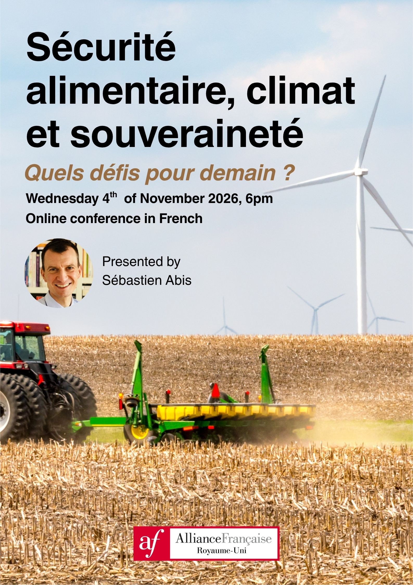 Sécurité alimentaire, le climat et souveraineté : quels défis pour demain ?